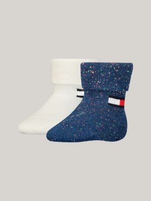 Pacote com 2 pares de meias clássicas antiderrapantes dobráveis