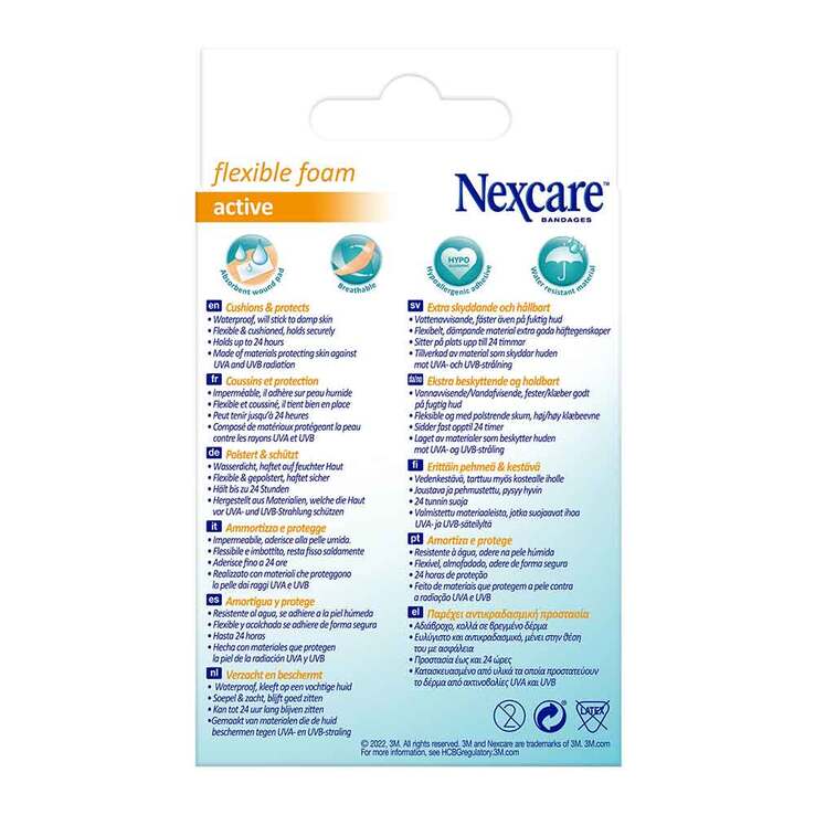 Nexcare flexible foam active strips 3 Größen, 30 St