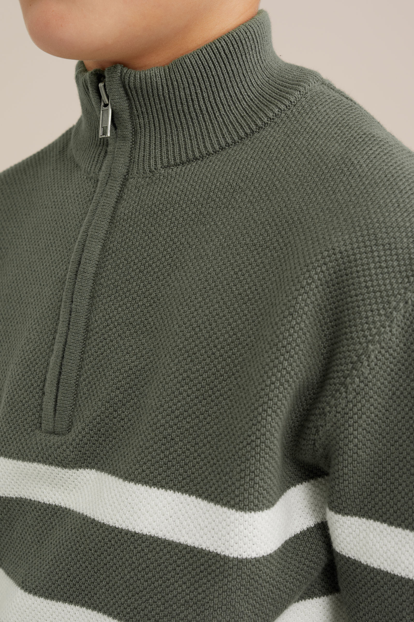 Jongens trui met structuur Blue Ridge Khaki