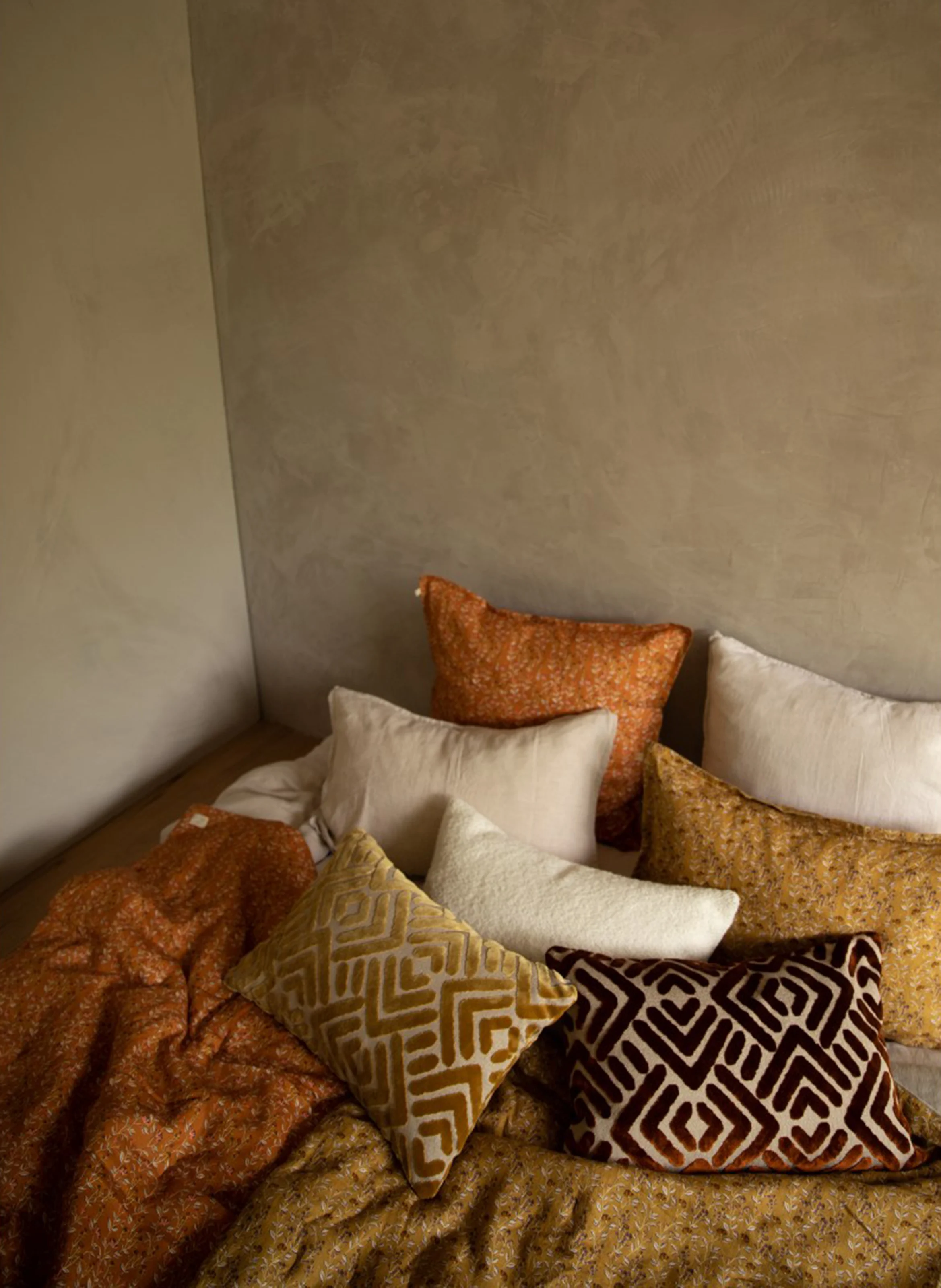 BELIZE - Coussin bouclette en lin et laine mélangés | Blanc