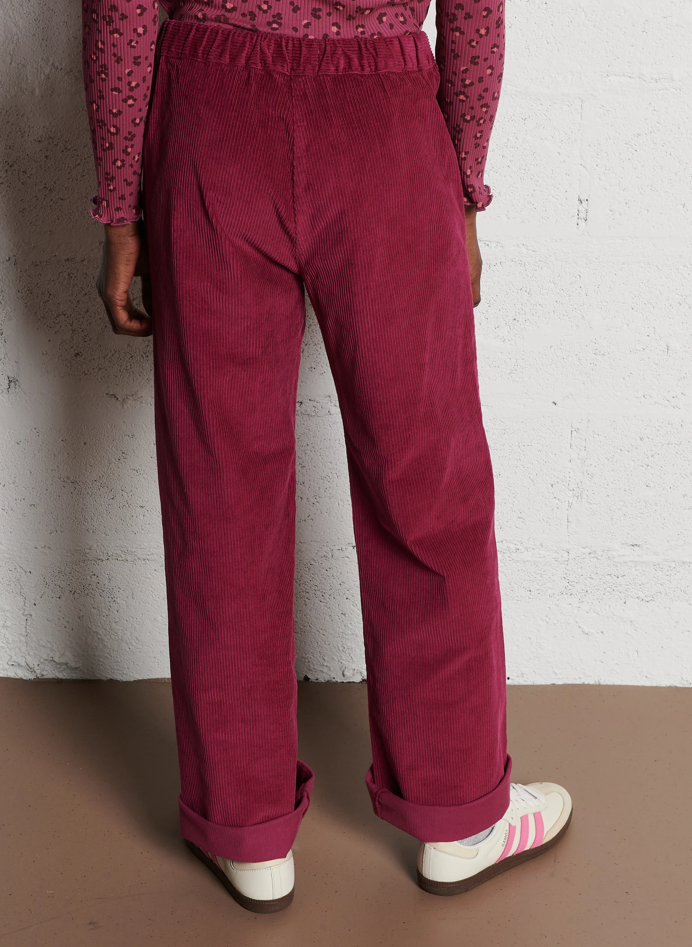 SIANOU - Pantalon droit en coton mélangé | Rose