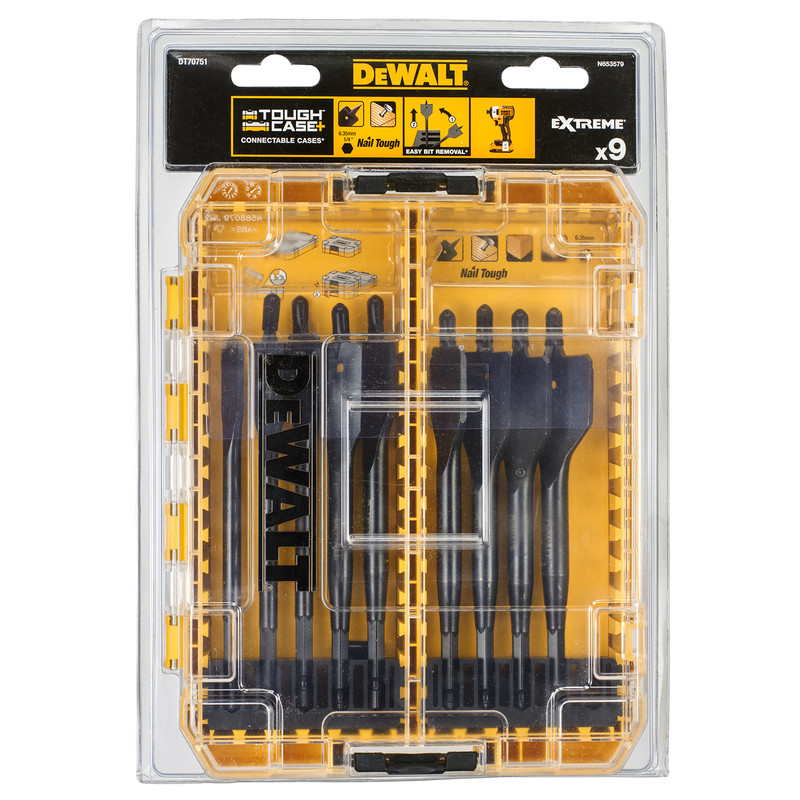 DeWALT DT070751 impact speedborenset in Tough Case 9-delig