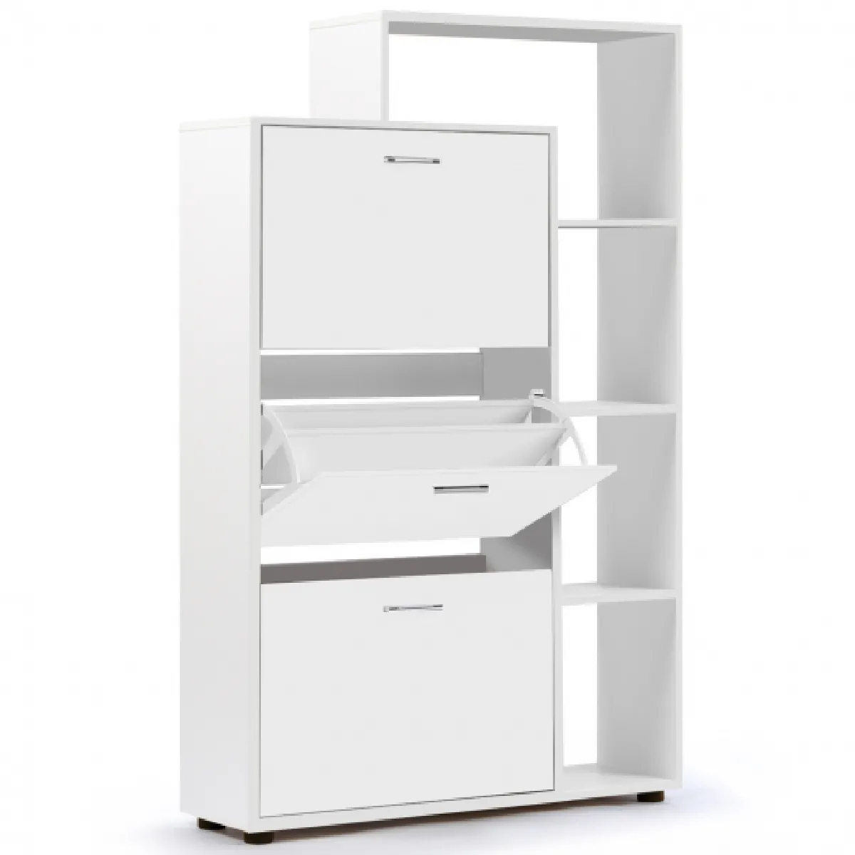 Idmarket MARKET Meuble Chaussures KLARK 3 Portes - Blanc