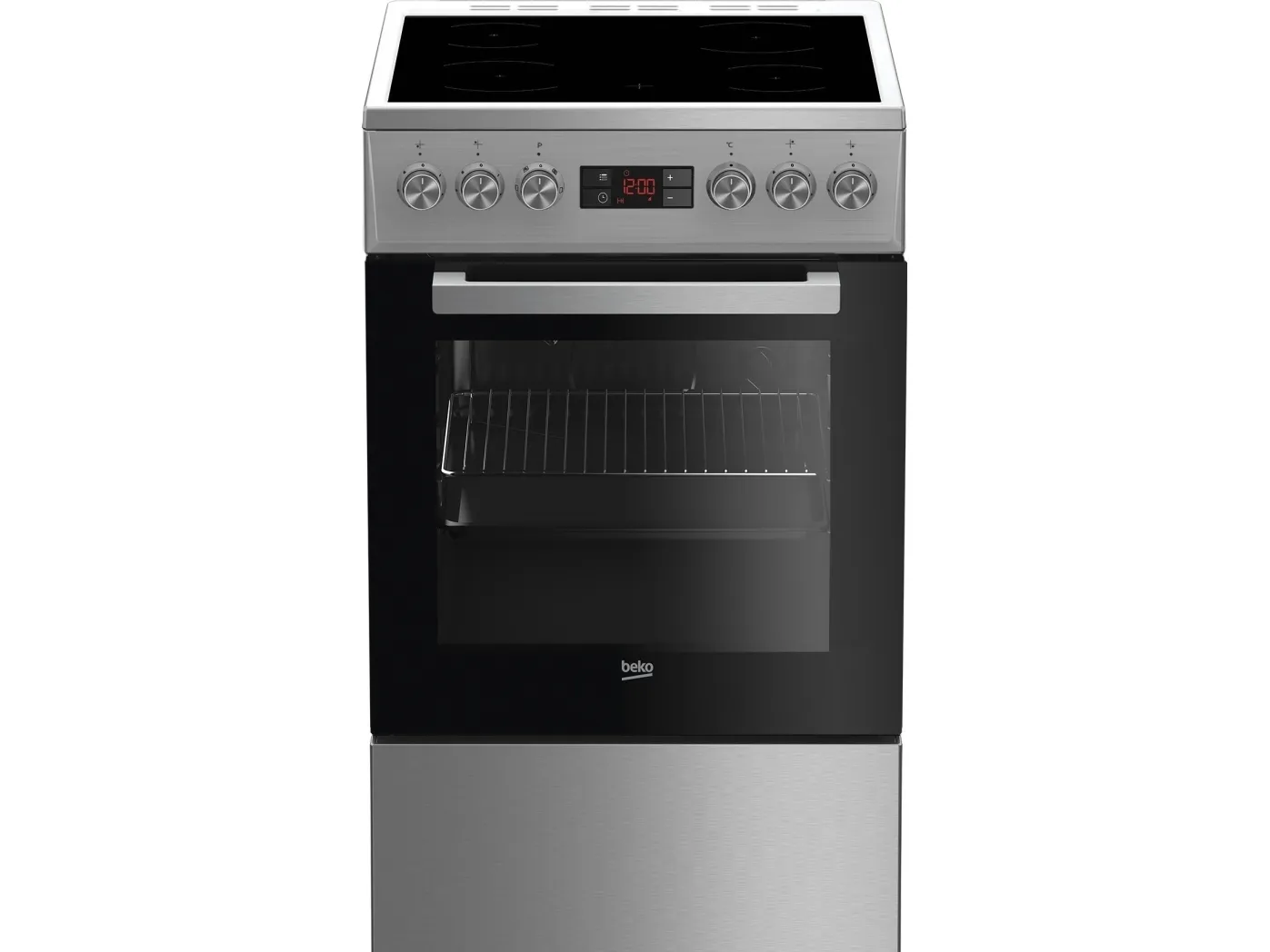 Beko FSM57300GX - Komfur - fritstående - bredde: 50 cm - dybde: 60 cm - højde: 85 cm - med selv-rengøring - rustfrit stål