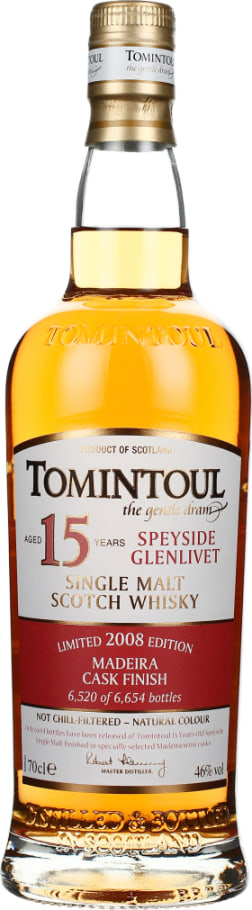 TOMINTOUL 15 YEARS 2008 MADEIRA CASK FINISH 70CL