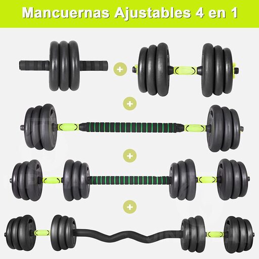 Conjunto de halteres Multifit 4 em 1 Ozio 20 kg