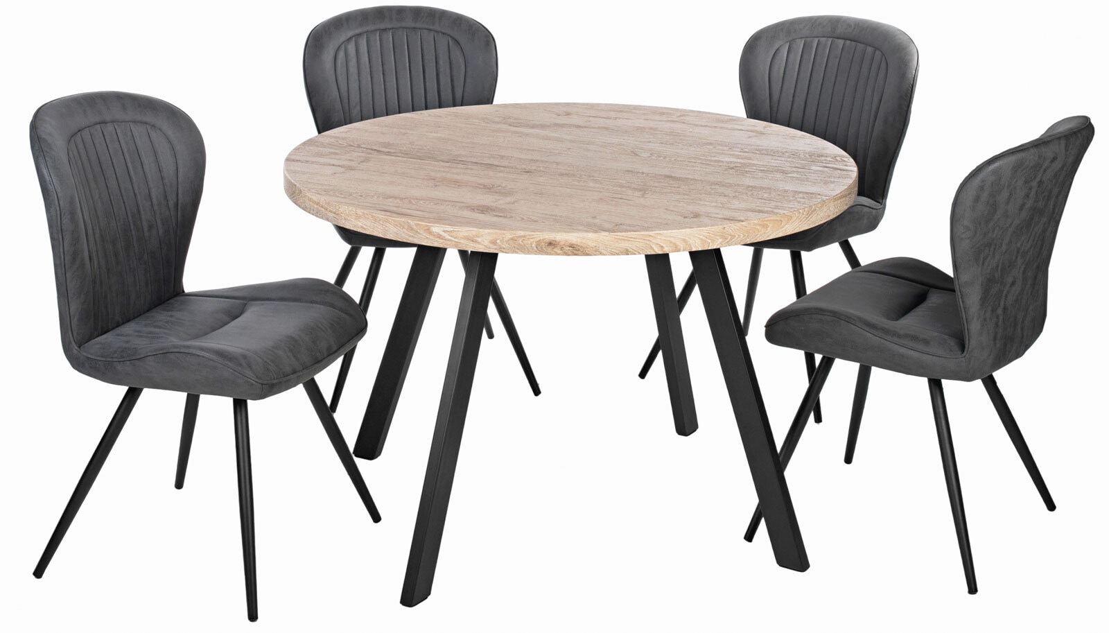 Tisch Ada Braun/Schwarz 120x76x120 cm