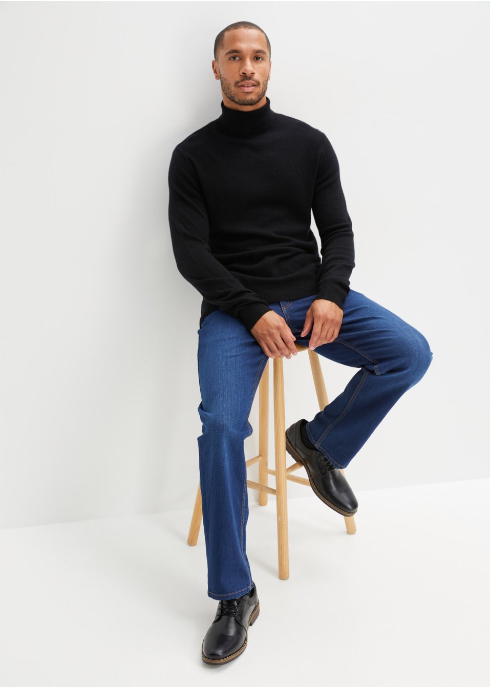 Pull en laine avec teneur en Good Cashmere Standard®, col roulé