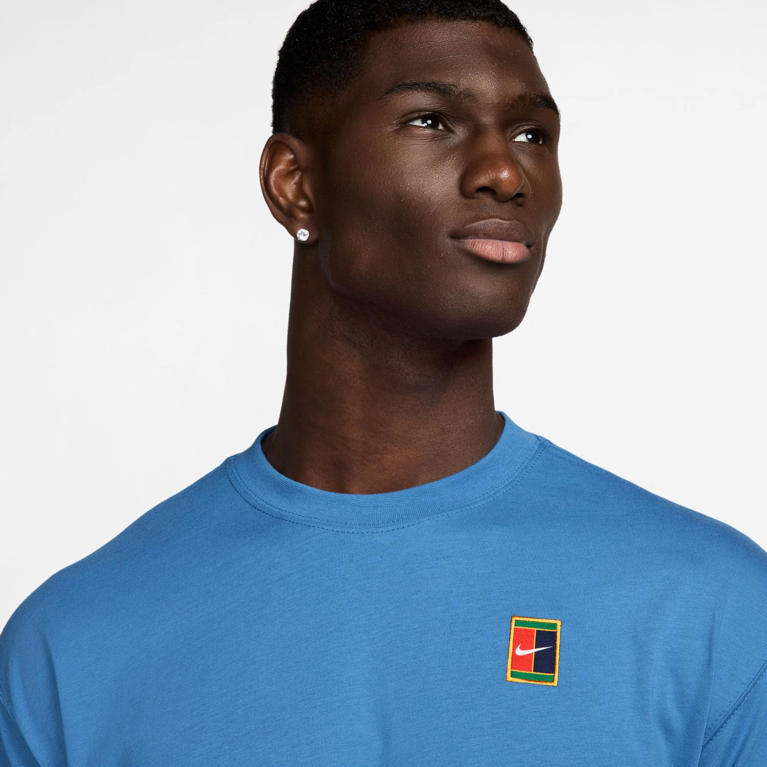 Nike Court Tee Max 90s Original Content T-shirt Hommes - Bleu