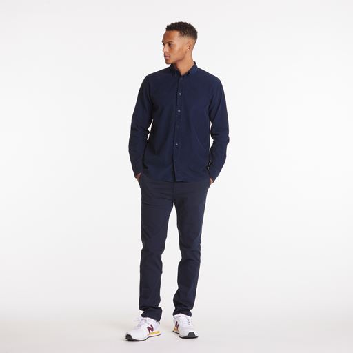 By Garment Makers Vincent Corduroy Skjorte, Navy Blazer, S