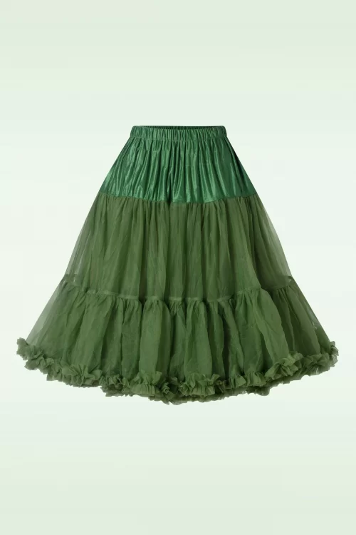 Banned Retro Lola Lifeforms petticoat in bosgroen