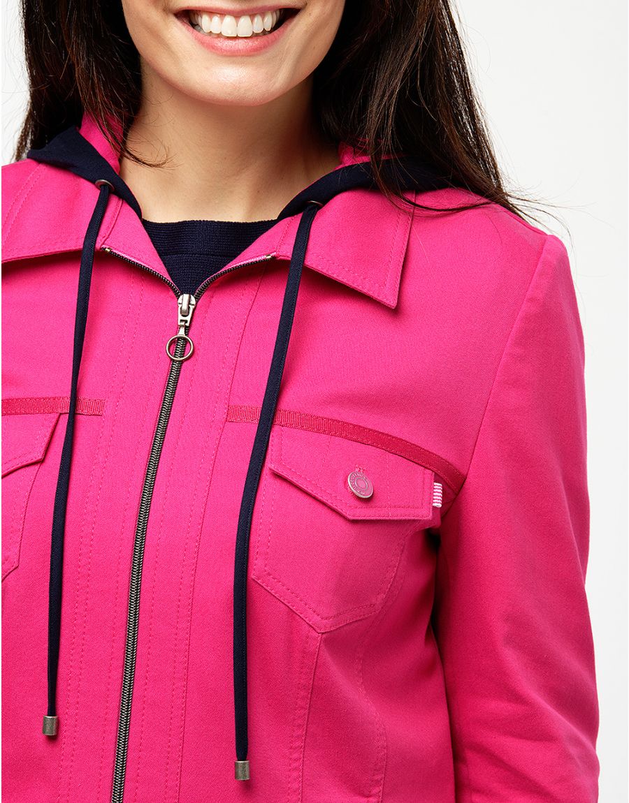 Veste coton fuchsia