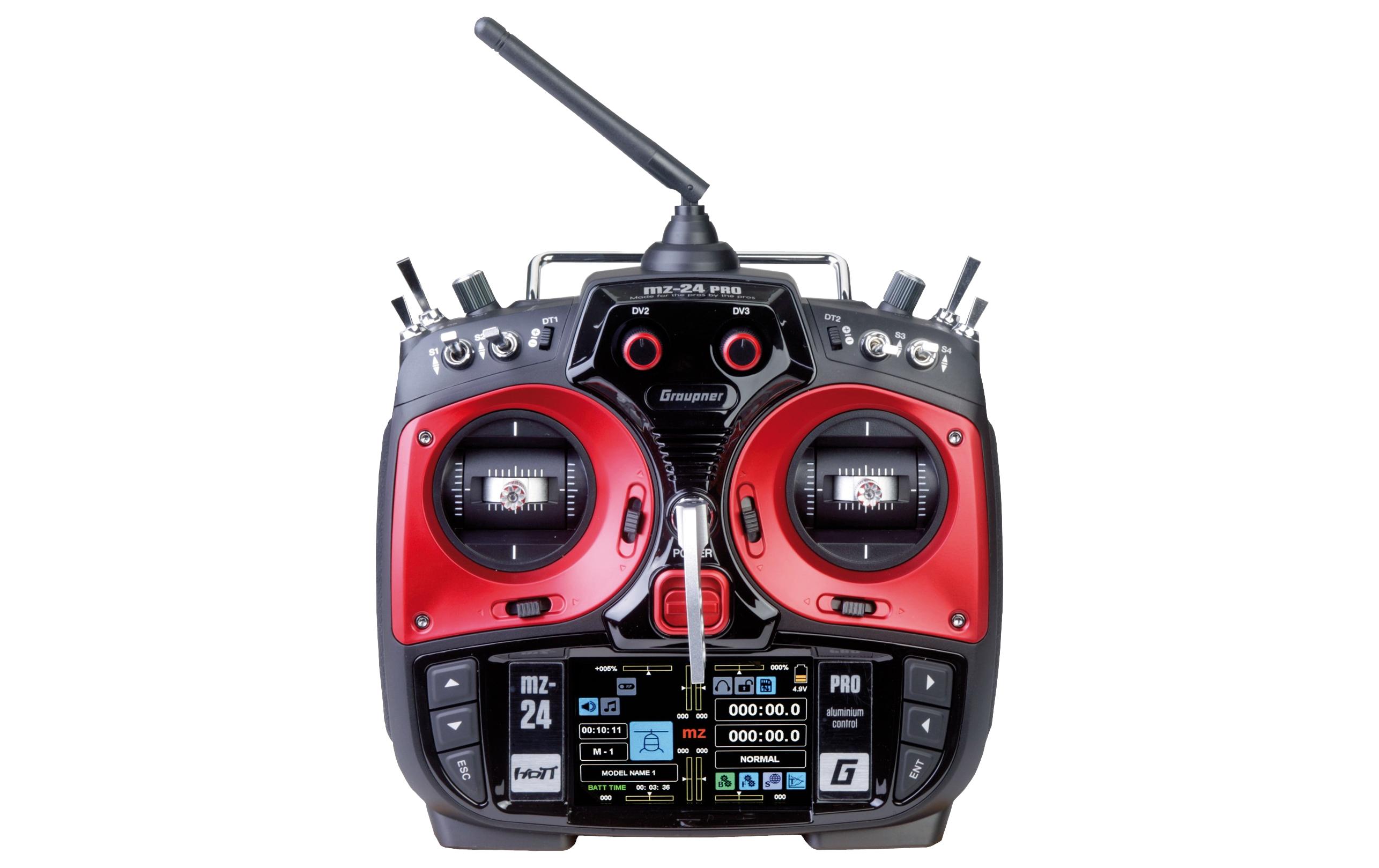 Fernsteuerung mz-24 PRO 12-Kanal HOTT<br>12-Kanal Sender mit Telemetrie für Flugzeuge und Helikopter