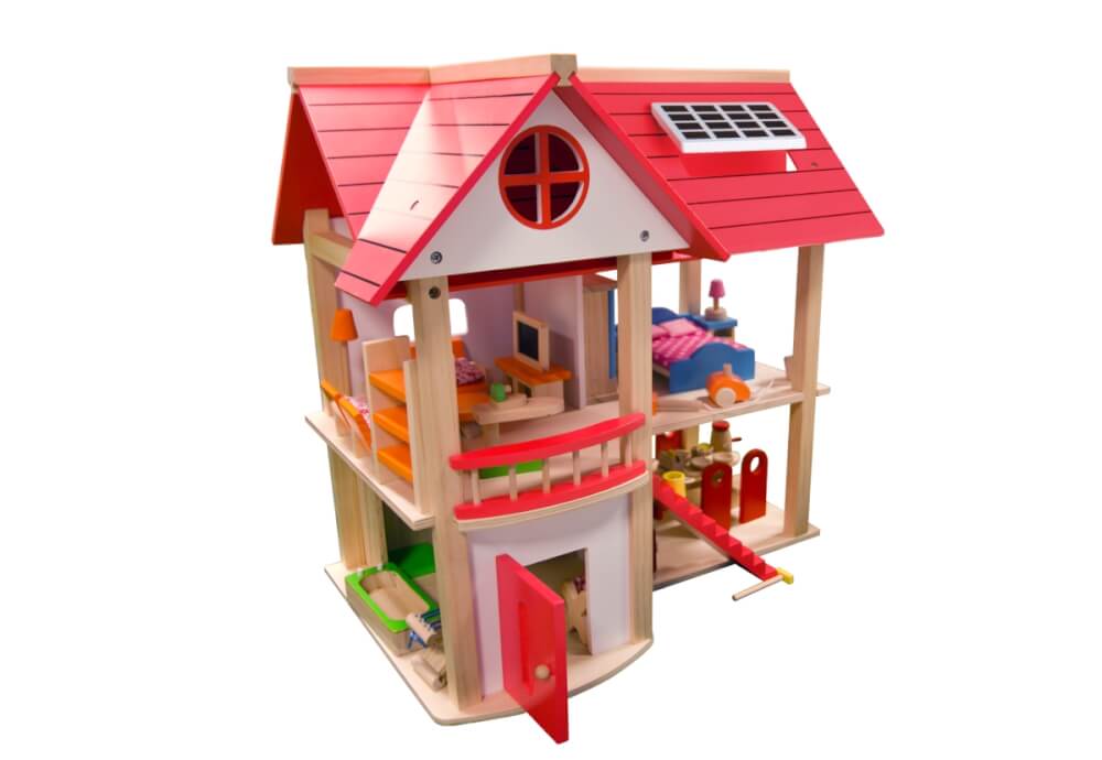 Beeboo Puppenhaus Eco Villa, unmöbliert