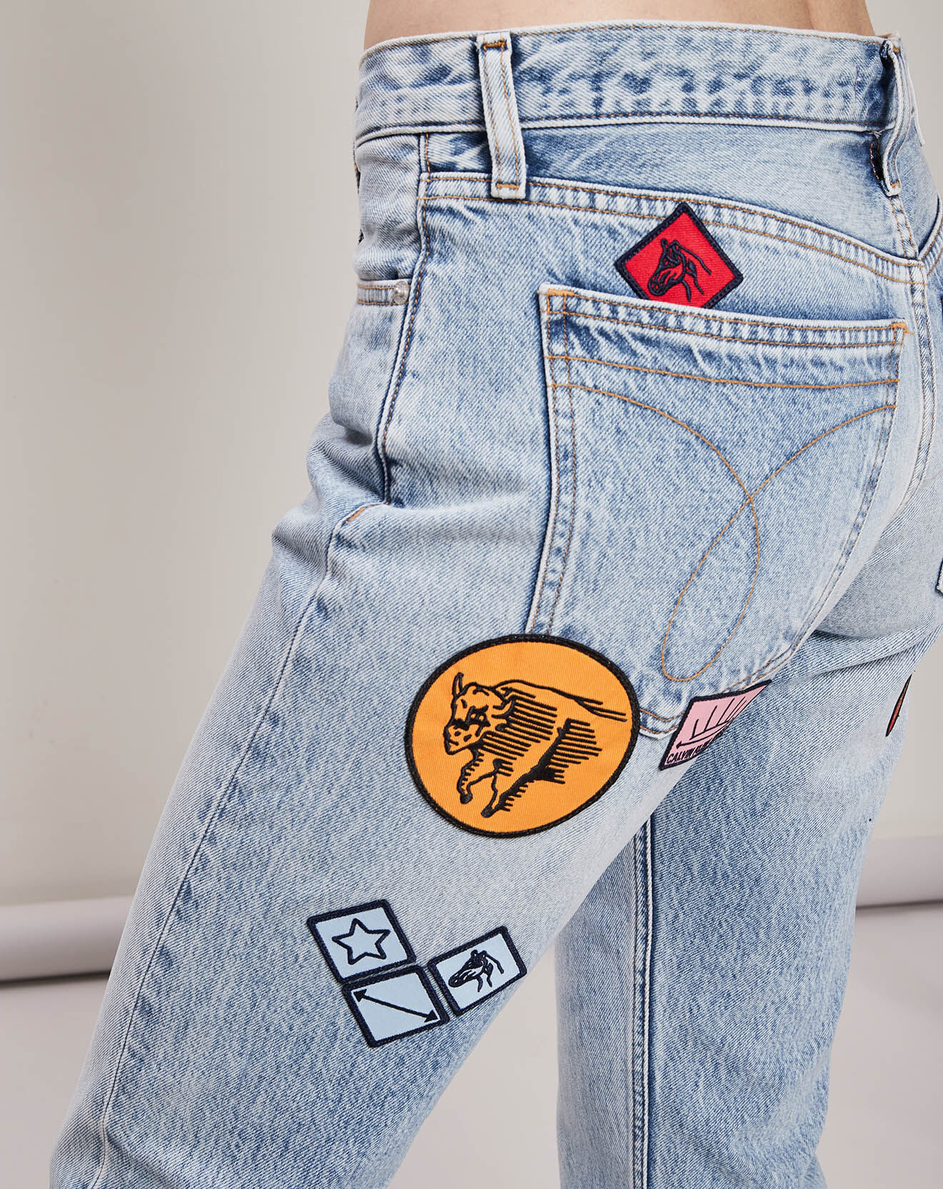 Calvin Klein Jean Mid Rise Boy bleu