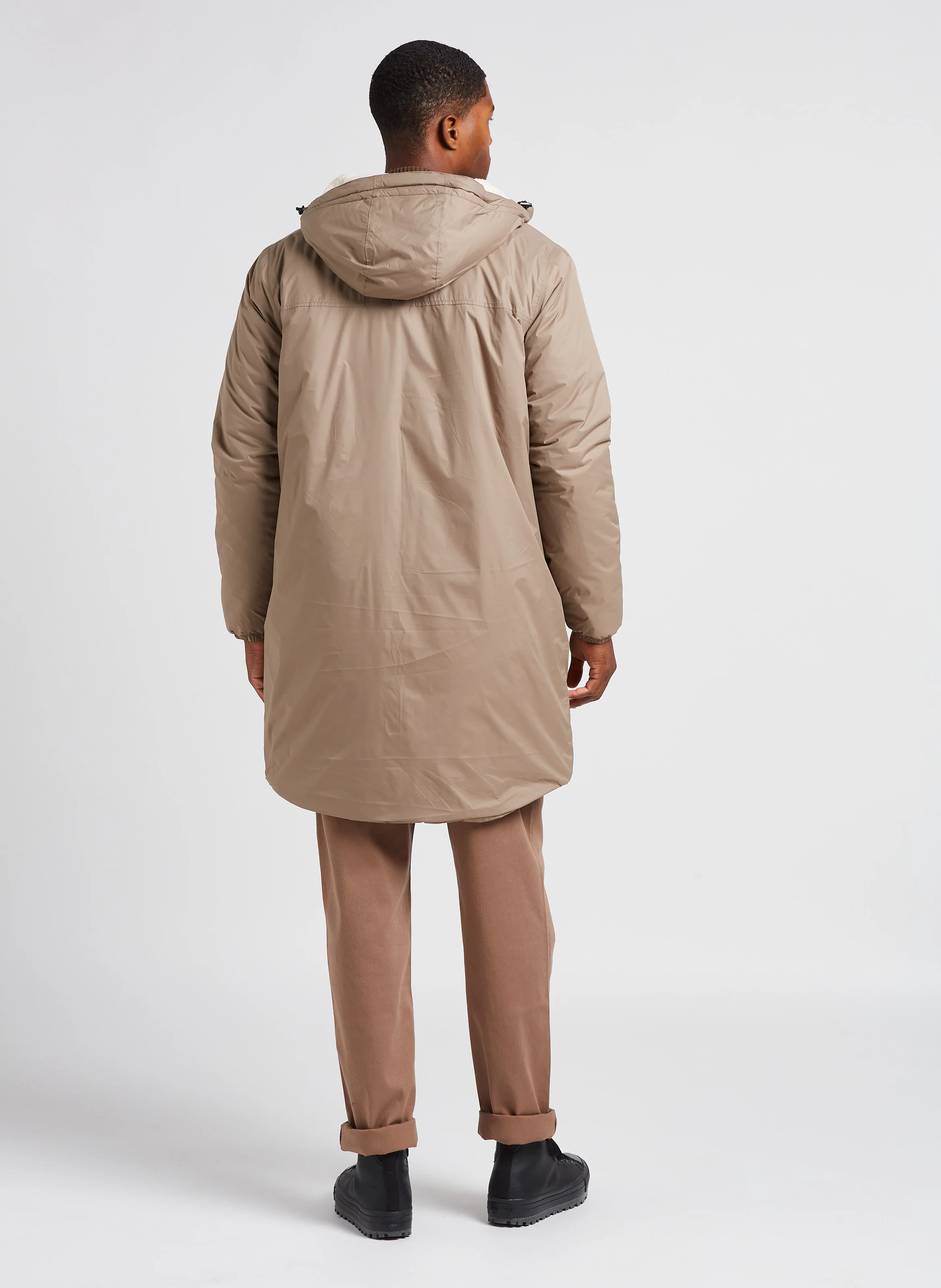 Zace - Pantalon droit en coton mélangé | Beige