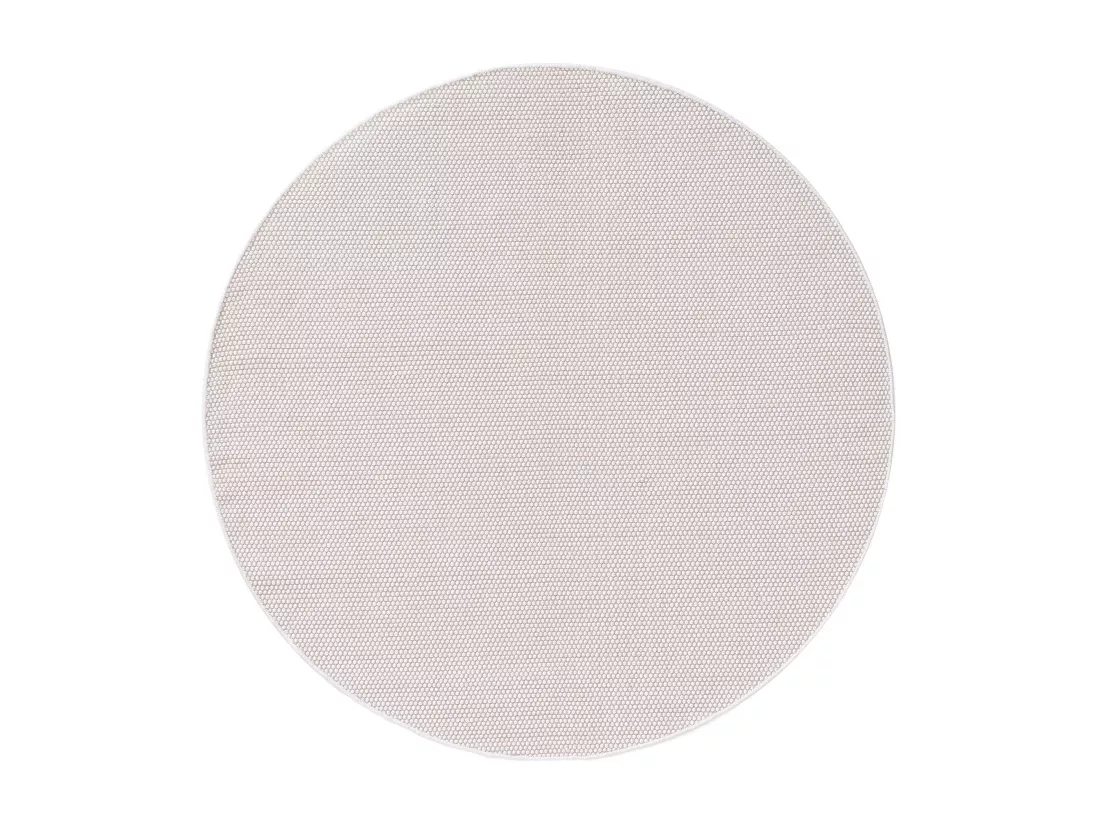 Tapis en coton tissé main Ron Blanc ø 160cm rond