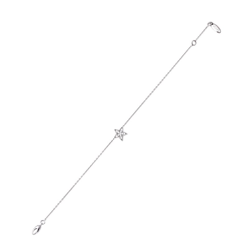 Bracelet Femme - Oxyde de zirconium - Argent 925 - Longueur : 18 cm