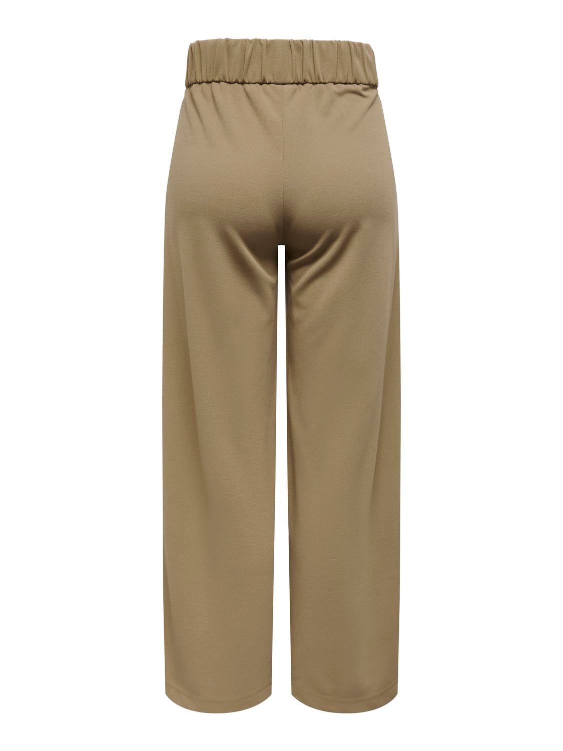 JDYGEGGO Mittlere Taille Weiter Beinschnitt Hose mit weitem Beinschnitt Sepia Tint