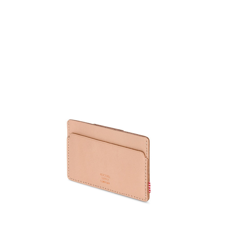 Porte-cartes Felix 10 cm Natural Leather/Rose Gold