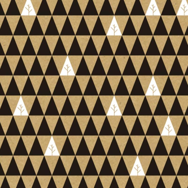 Kraft 70g, Tiny 50x0,35m Triangles noirs - Noir