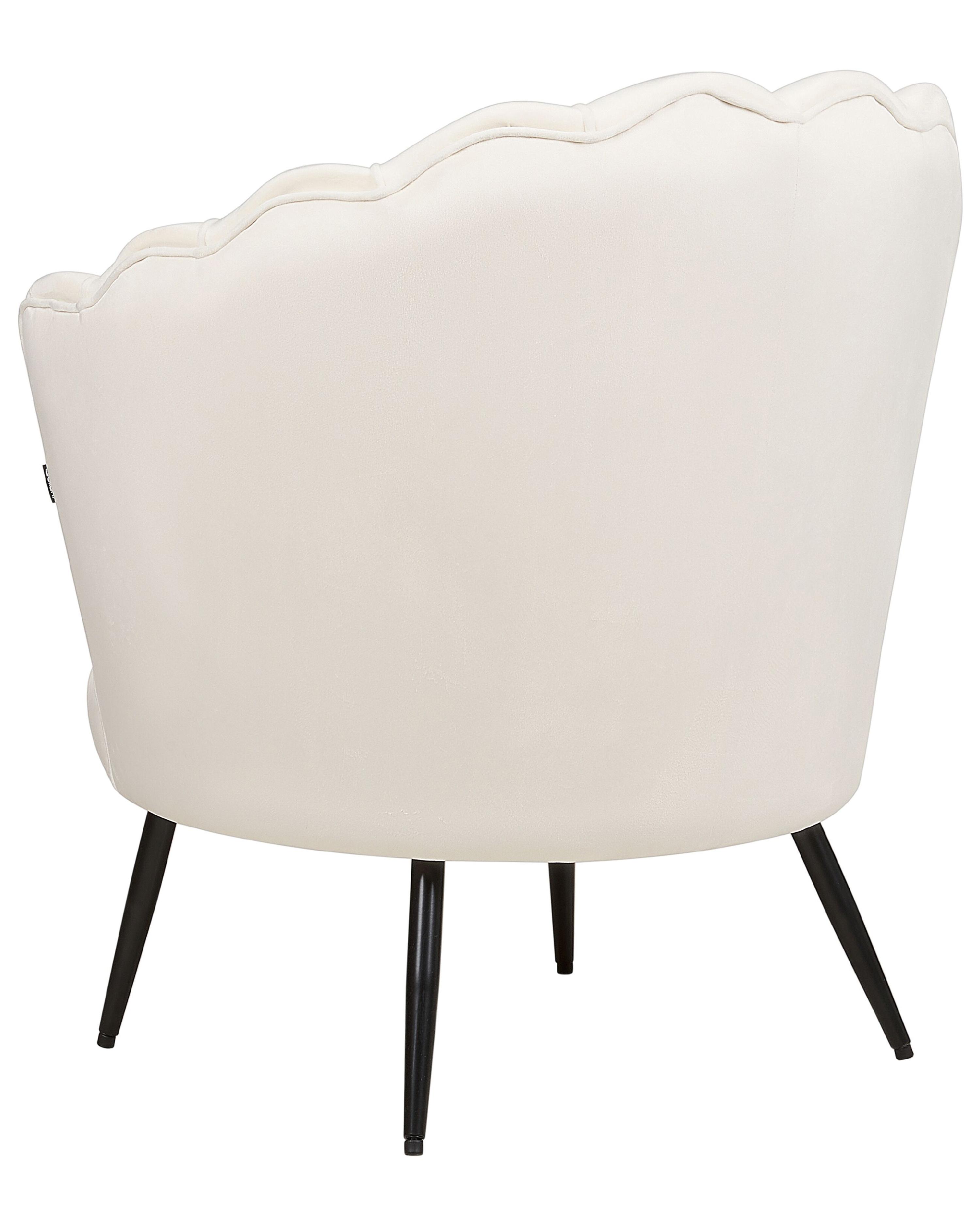 Fauteuil LOVIKKA Fluweel Gebroken wit