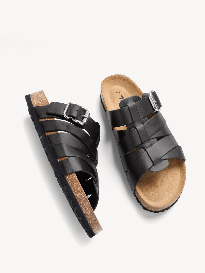 Leren Slipper - zwart