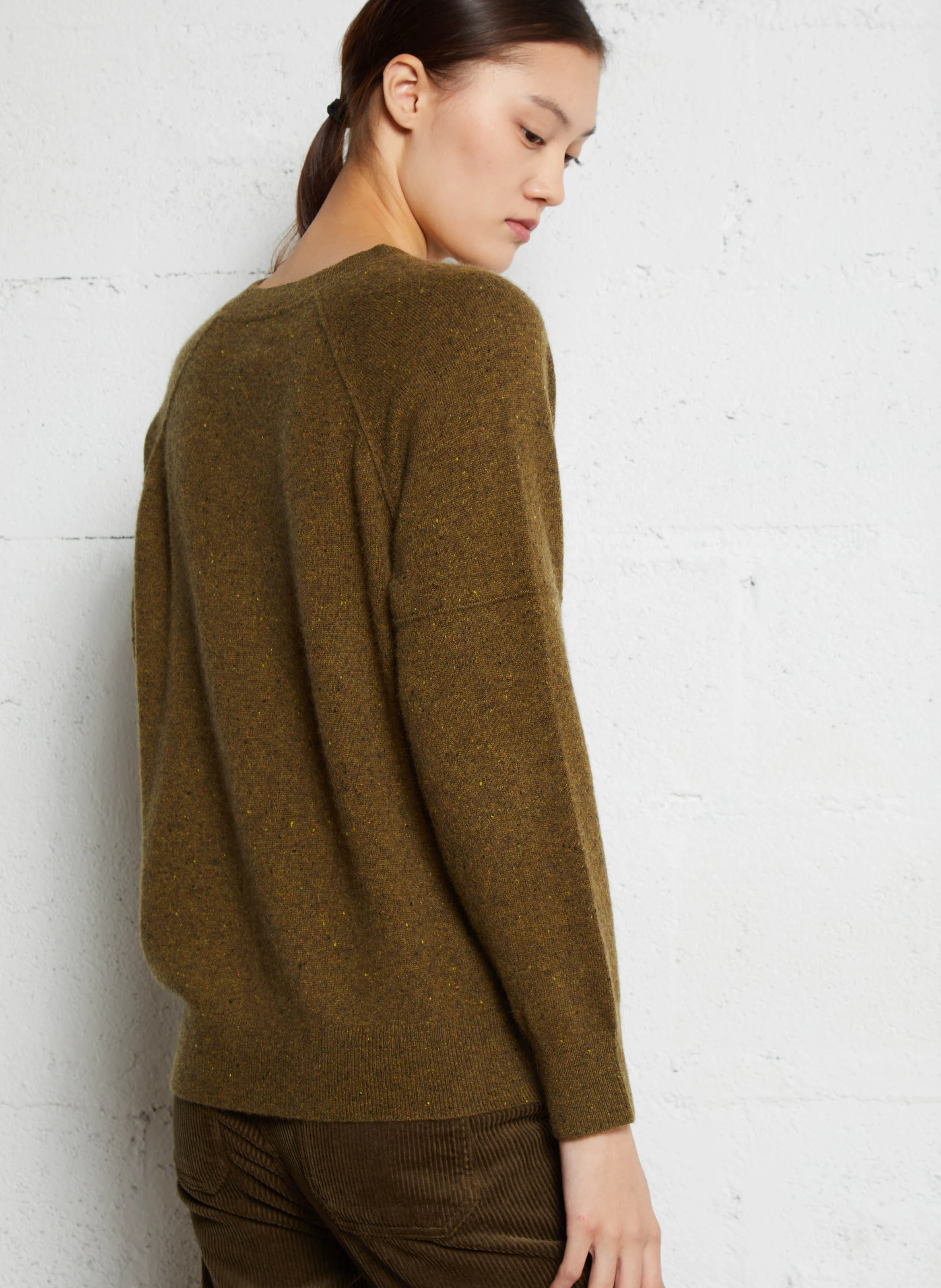 ARY BIS - Pull col rond en cachemire | Vert