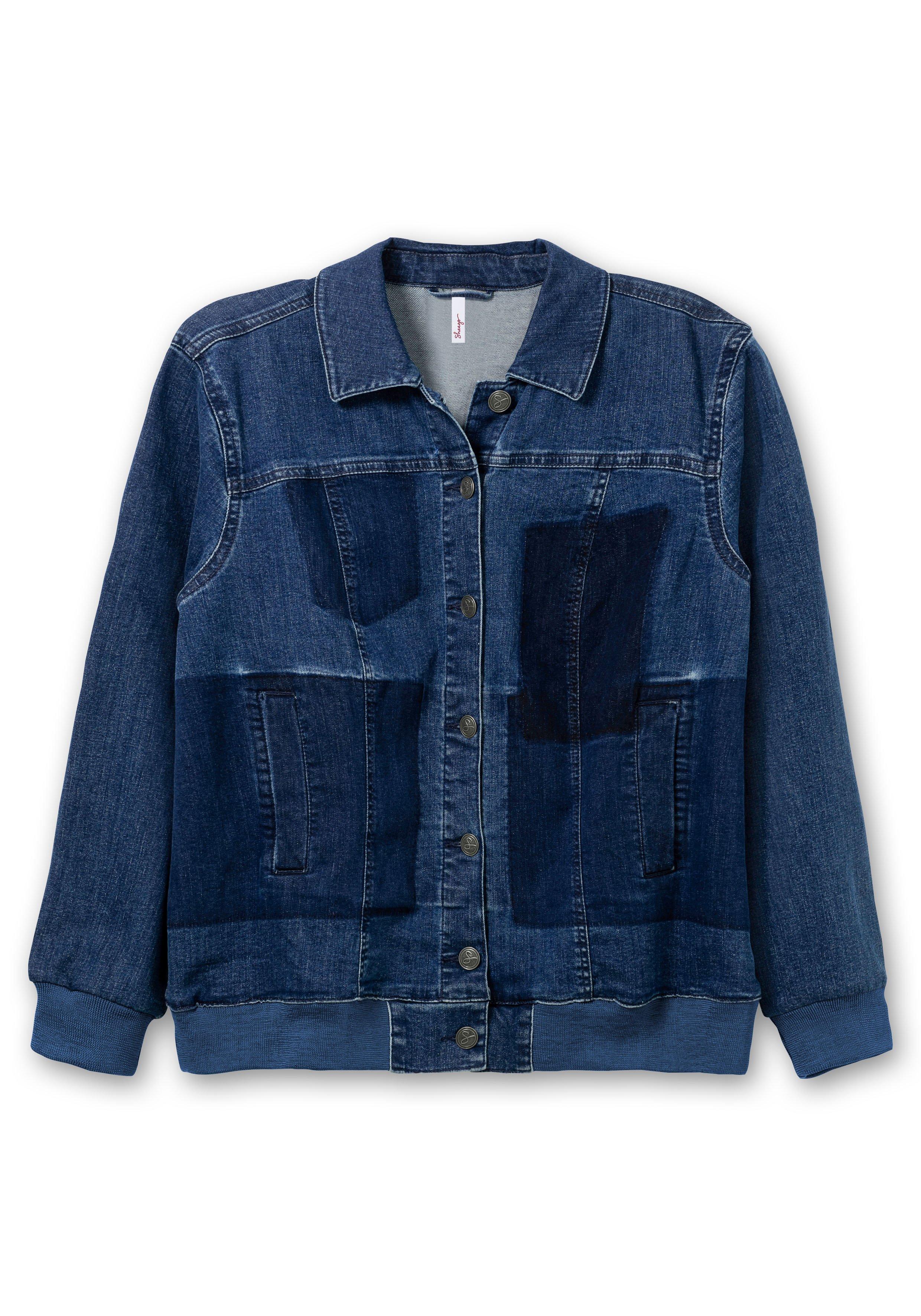 Jeansblouson in Patch-Optik