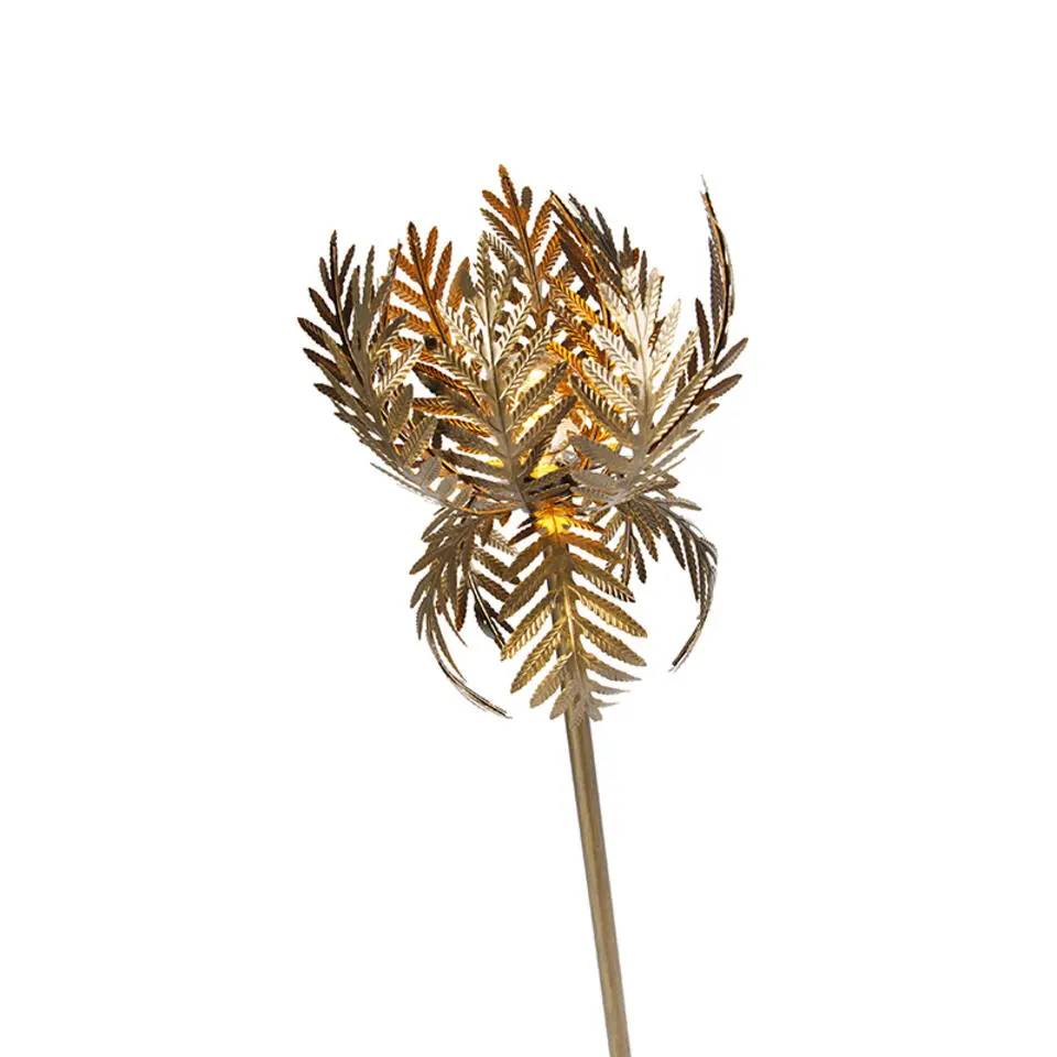 Qazqa vloerlampen botanica goudkleurig e27