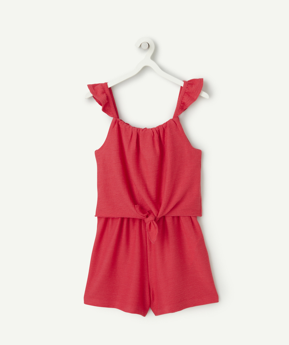 combishort fille en maille rose