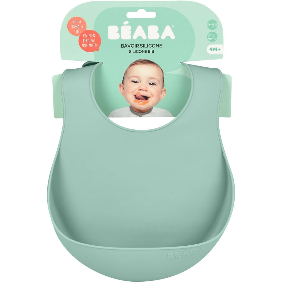 BEABA® Lätzchen aus Silikon - Salbeigrün