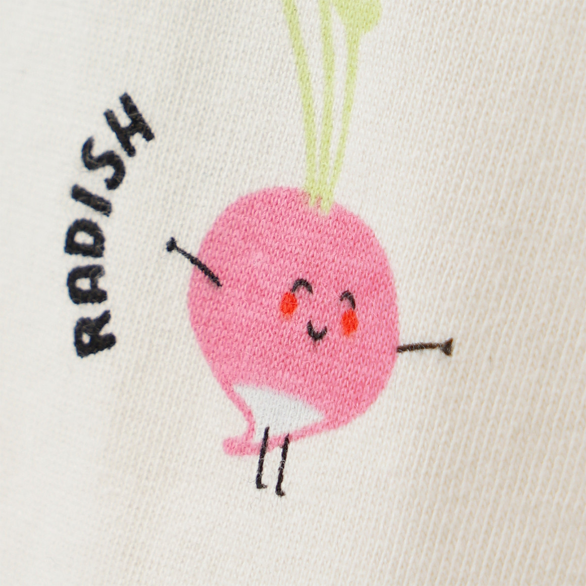 Topomini Baby T-Shirt mit Gemüse-Allover creme