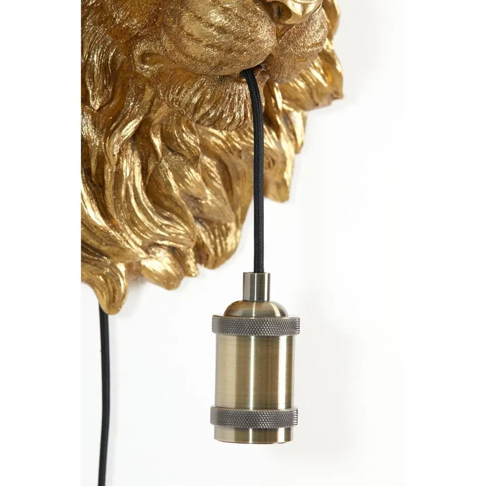 Wandlamp Lion - Brons - 33.5x19x40.5cm