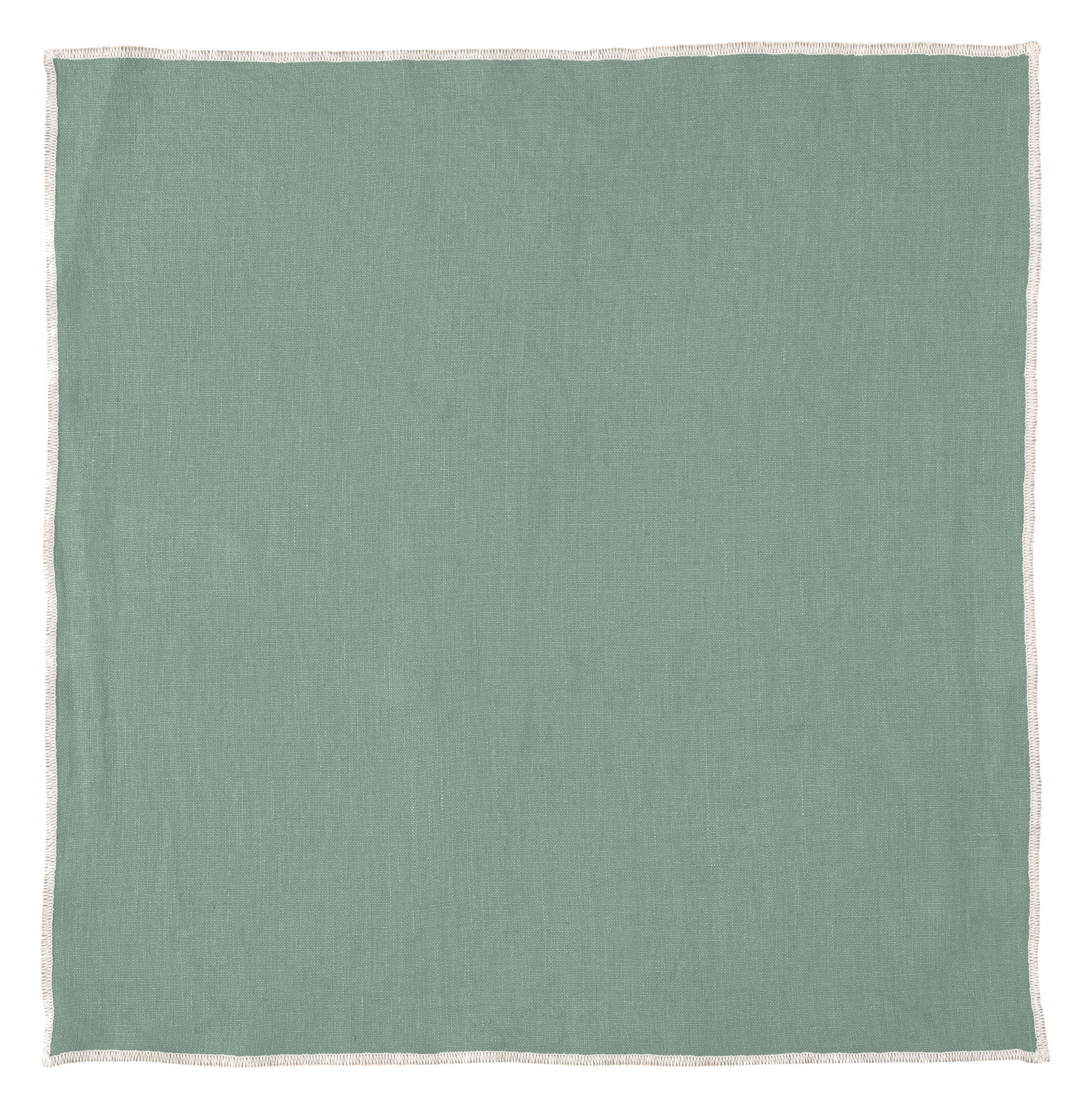 VENISE - Serviette de table en lin lavé | Vert