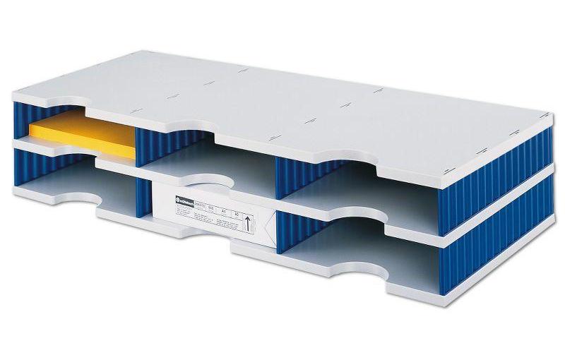 Dokumentenablage styrodoc trio Standard, Blau, 6 Fächer<br>Styrodoc Trio