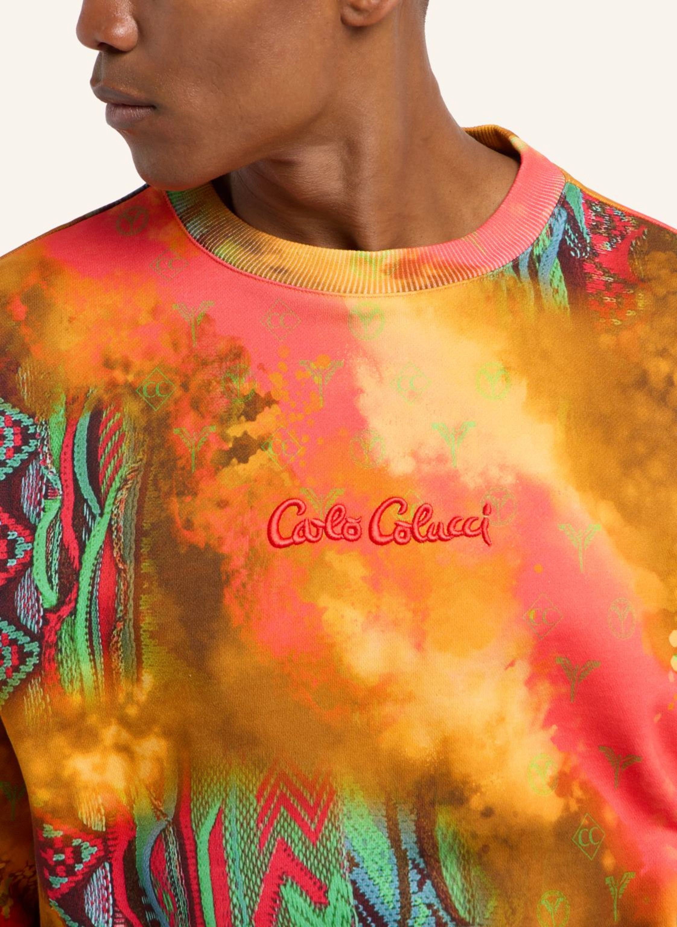 CARLO COLUCCI Oversize Sweatshirt - Sprayed knit DIOP
