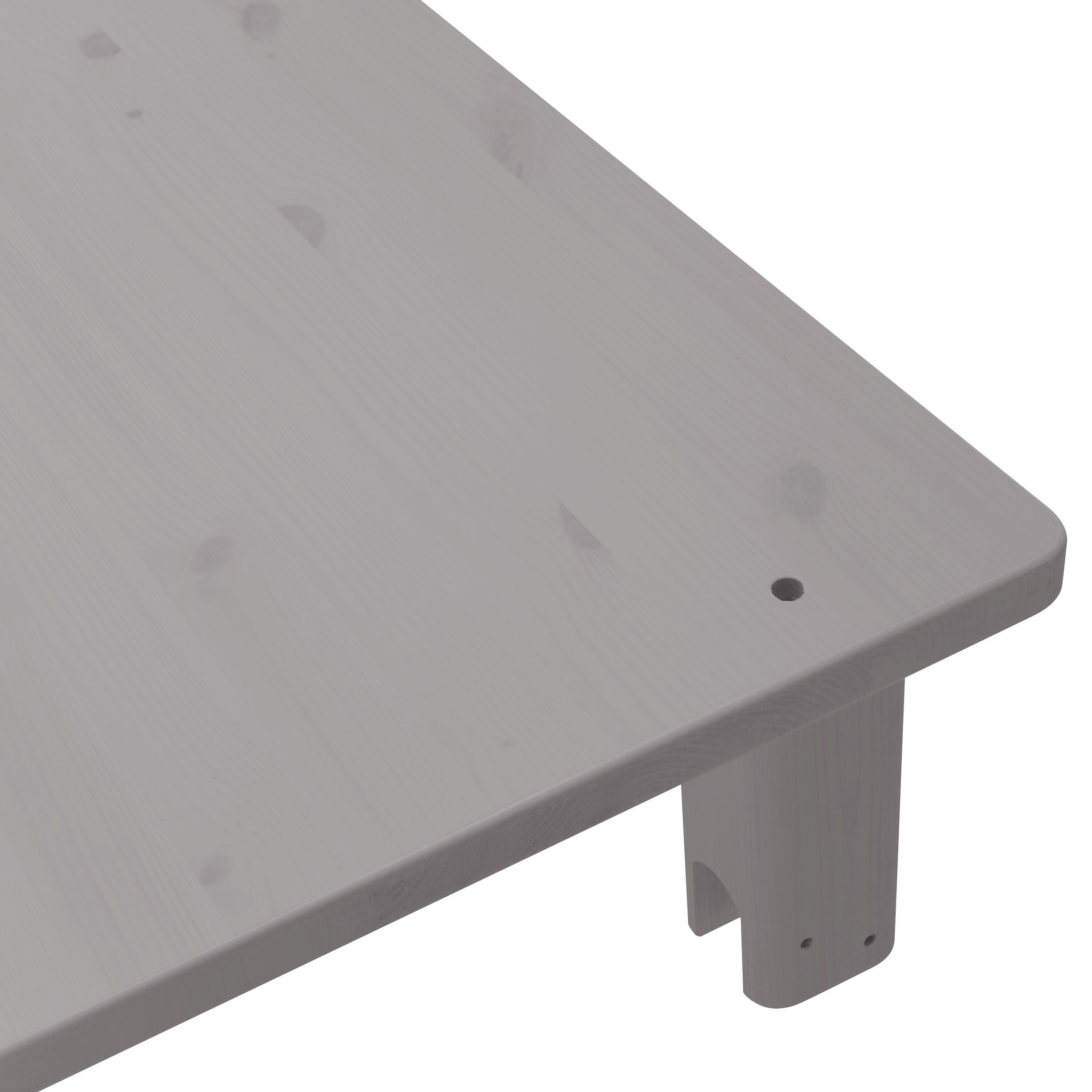 CLASSIC HB Schreibtisch 200cm grau - Grau / B: 210.0 cm x T: 52.5 cm