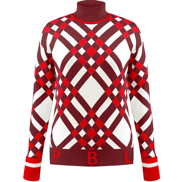 Pull POIVRE BLANC KNIT PULLOVER CROSS SCARLET