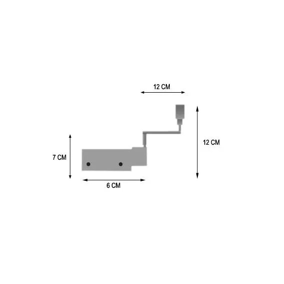 Lot de 2 supports Fix'vit (L180 - D20 mm) Blanc