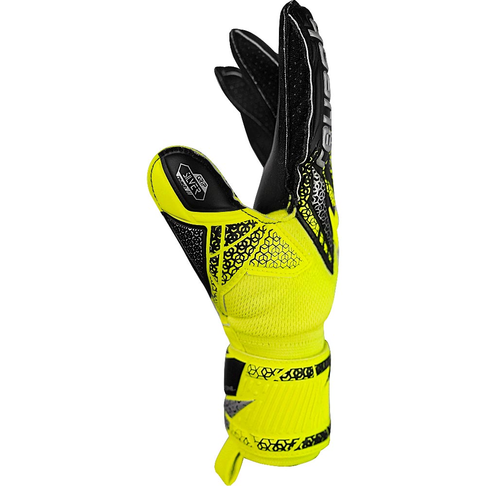 Reusch Attrakt Silver Junior Torwarthandschuhe Kinder safety yellow