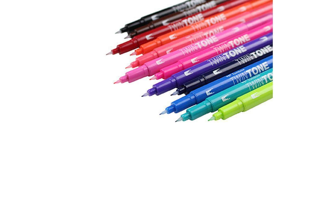 Fineliner TwinTone Brights 0.8 mm, 0.3 mm, 12 StückTwinTone Brights Fasermaler WS-PK-12P-1