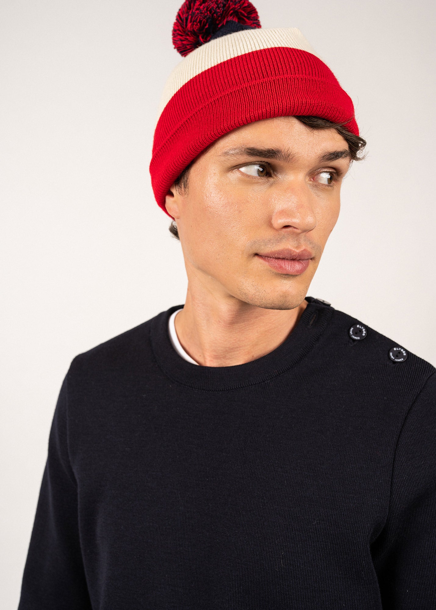Bonnet tricolore en laine