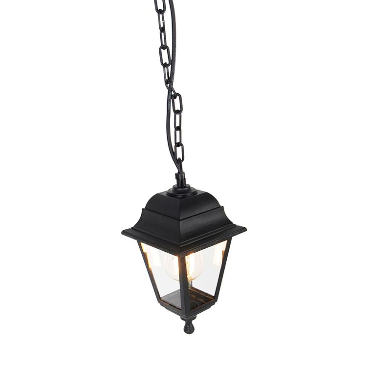 Klassieke buiten hanglamp zwart IP44 - Capital