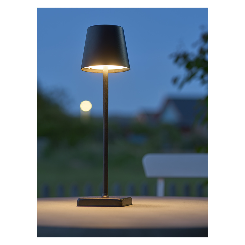 Oppladbar bordlampe med solcelle-LED 38 cm