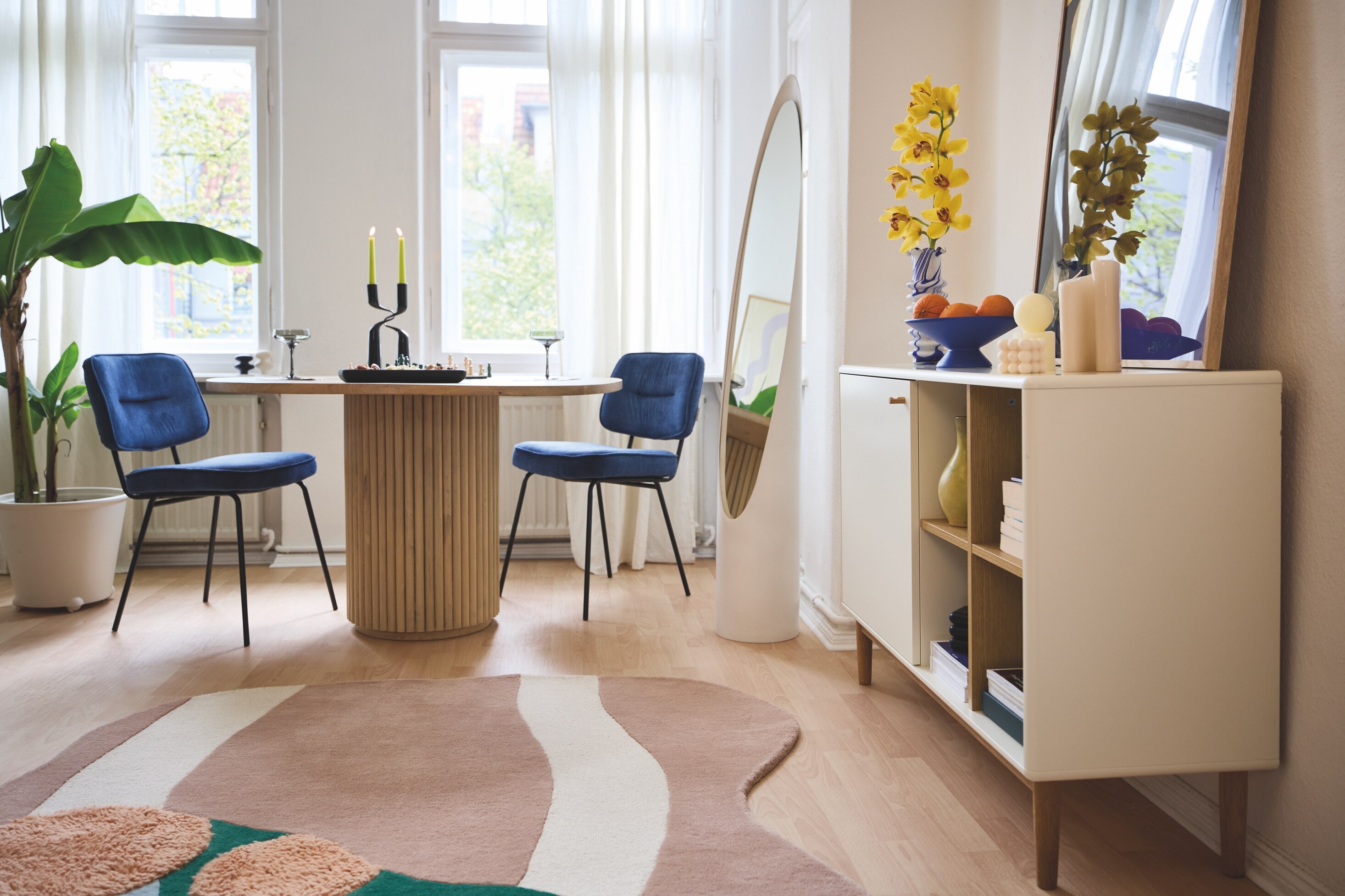 Esstisch 120x120cm Mangoholz Speisetisch Küchentisch Wohnzimmer Tisch rund