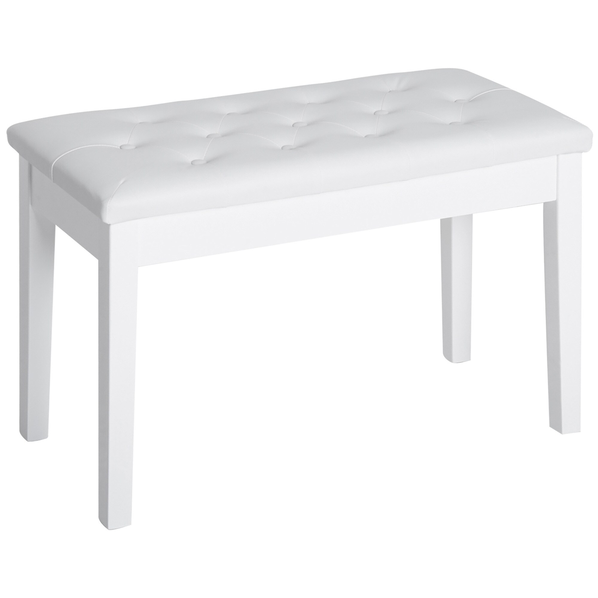HOMCOM Klavierbank Stilvoll, robust, langlebig Weiß 76 x 36 x 50 cm (LxBxH)