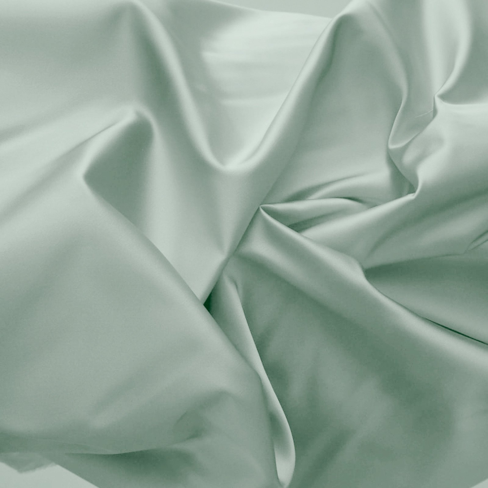 Bettwäsche Tencel Satin unifarben salbeigrün 200x210 Duvet Französisch