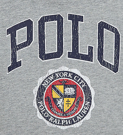 Polo Ralph Lauren T-Shirt - Kurz geschnitten - Grau Meliert m. P