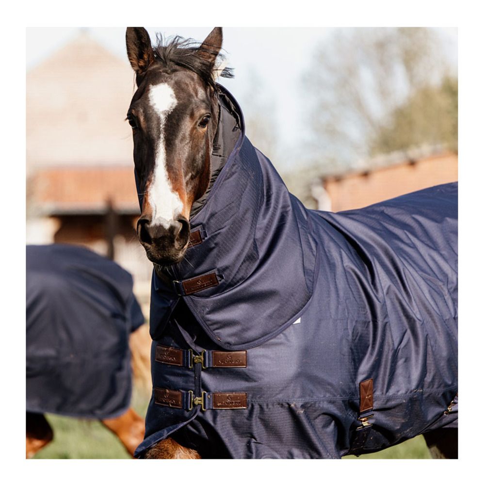 Kentucky ALL WEATHER QUICK DRY 600D 150G - Couverture de paddock + couvre-cou amovible navy